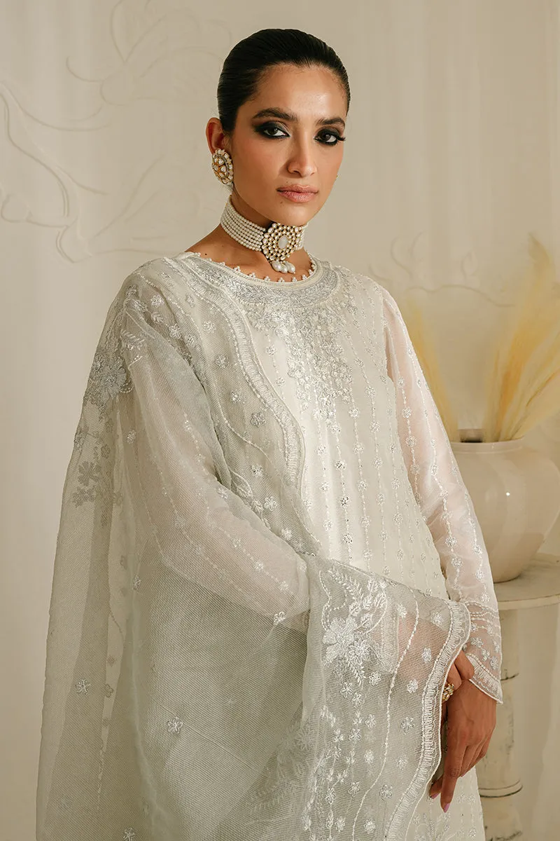 Cross Stitch Luxe Atelier Luxury Formals – Pristine Grizzled - 4PC Chiffon Embroidered Suit