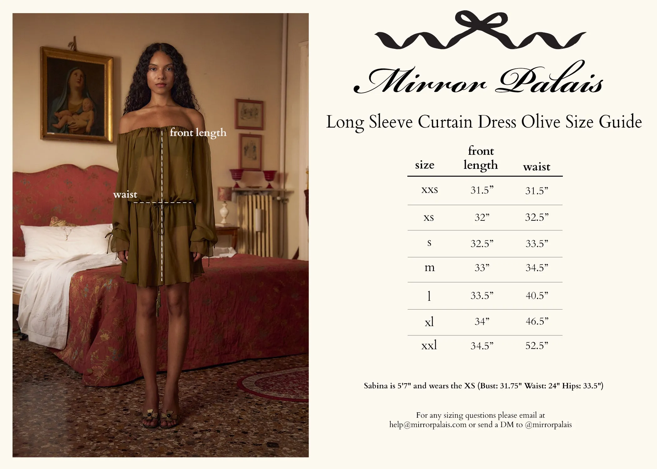 Curtain Dress Olive (Pre-Order)