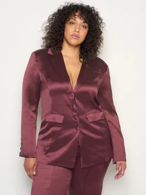 CURVE COLLINS SATIN BOYFRIEND BLAZER