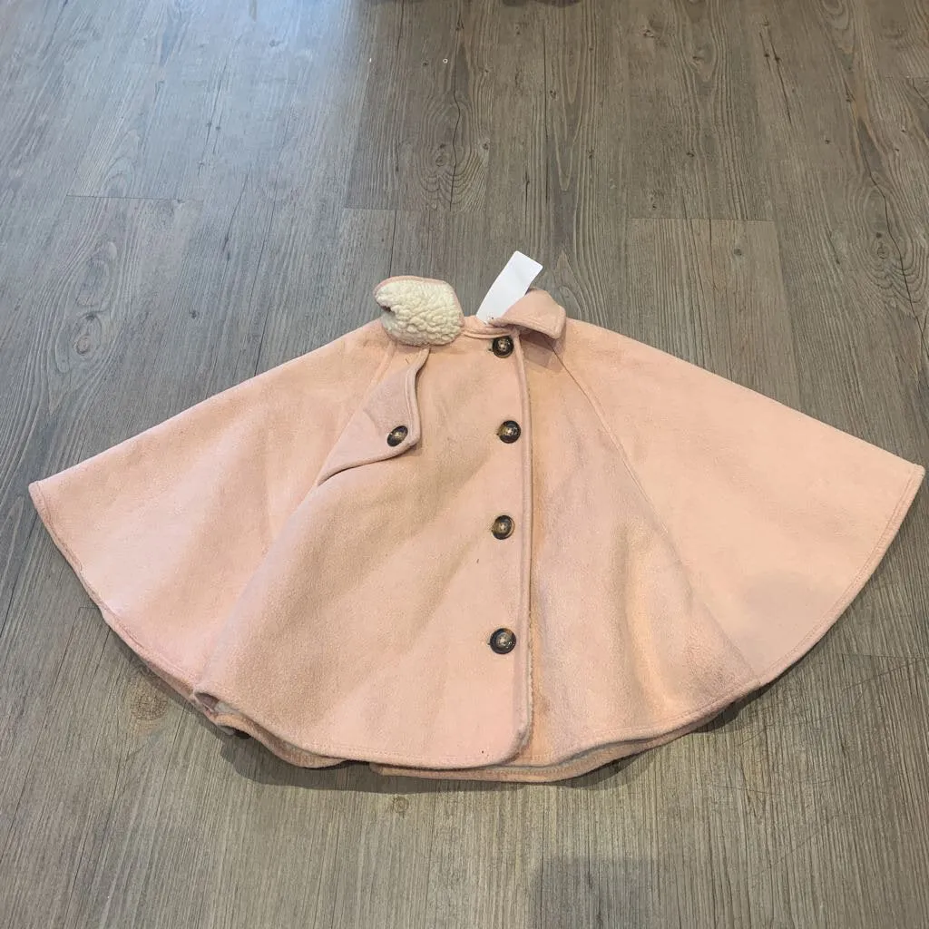 Cynthia Rowley Pink Suede Poncho 4T