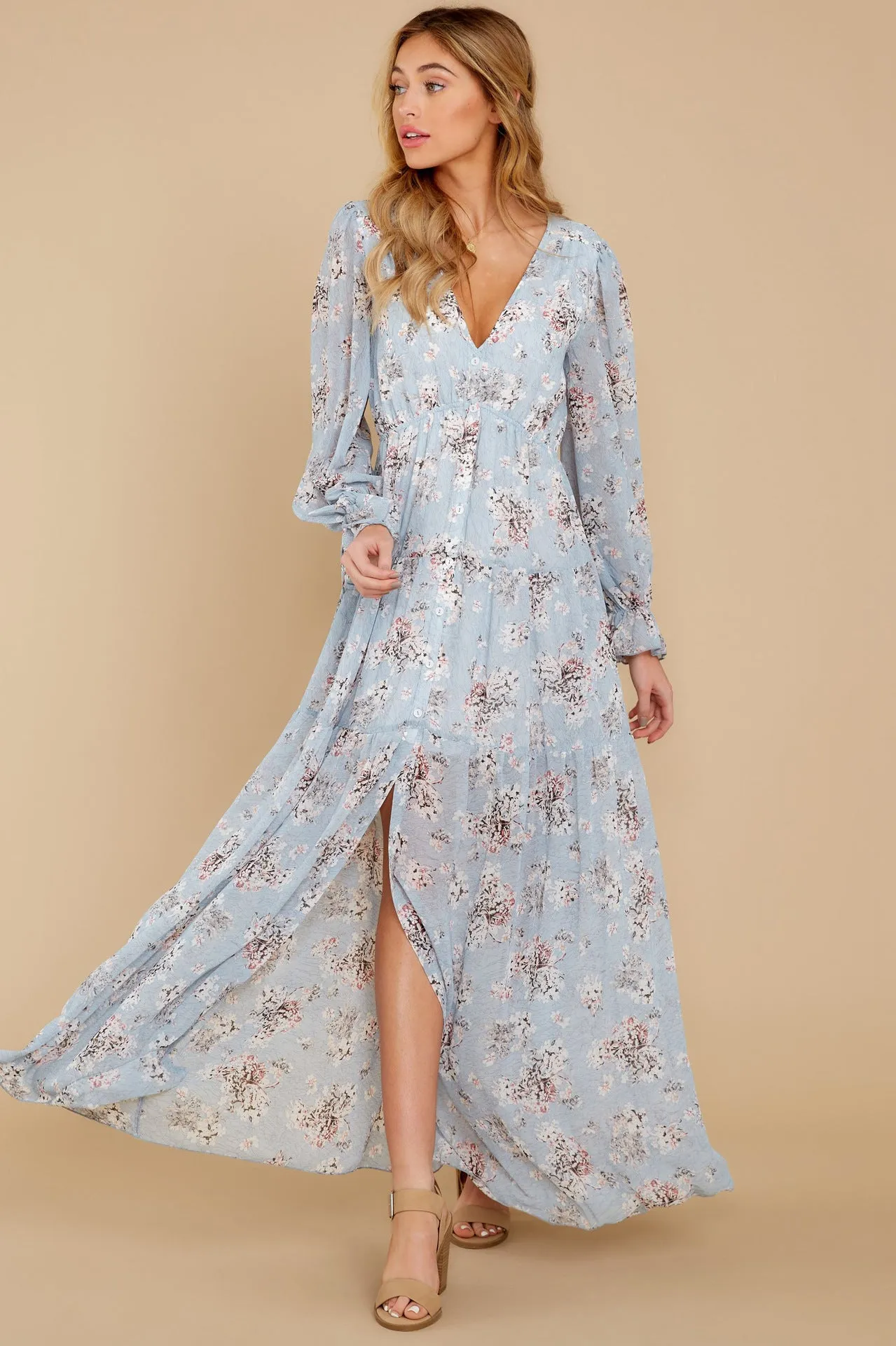 Dashing Daisies Chiffon Boho Maxi Dress - FINAL SALE