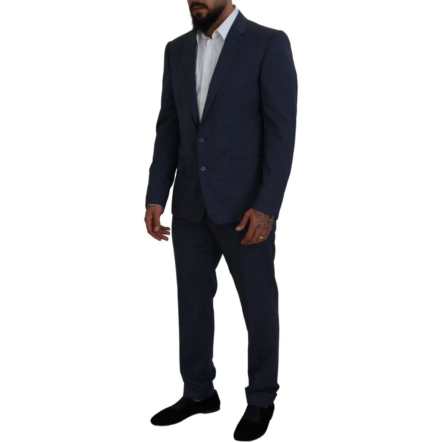 Dolce & Gabbana Elegant Blue Martini Men's Slim Fit Suit