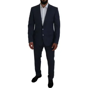 Dolce & Gabbana Elegant Blue Martini Men's Slim Fit Suit