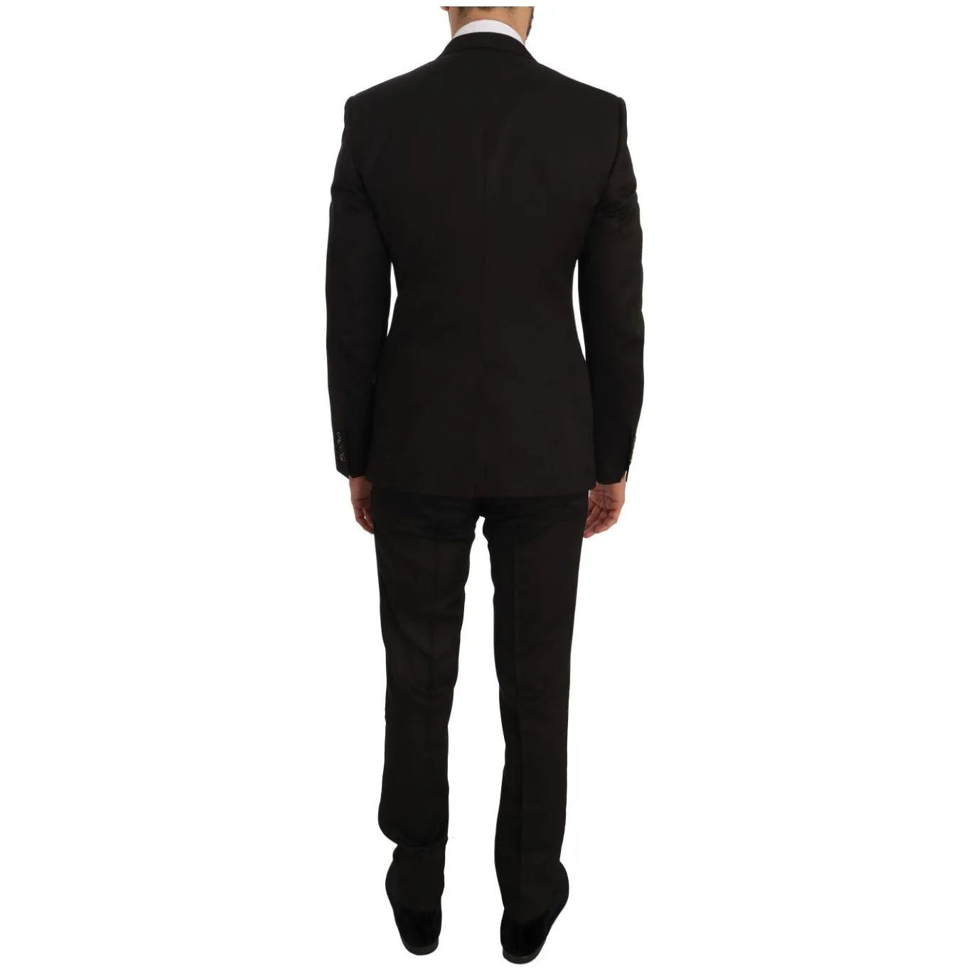 Dolce & Gabbana Elegant Brown Jacquard Martini Suit