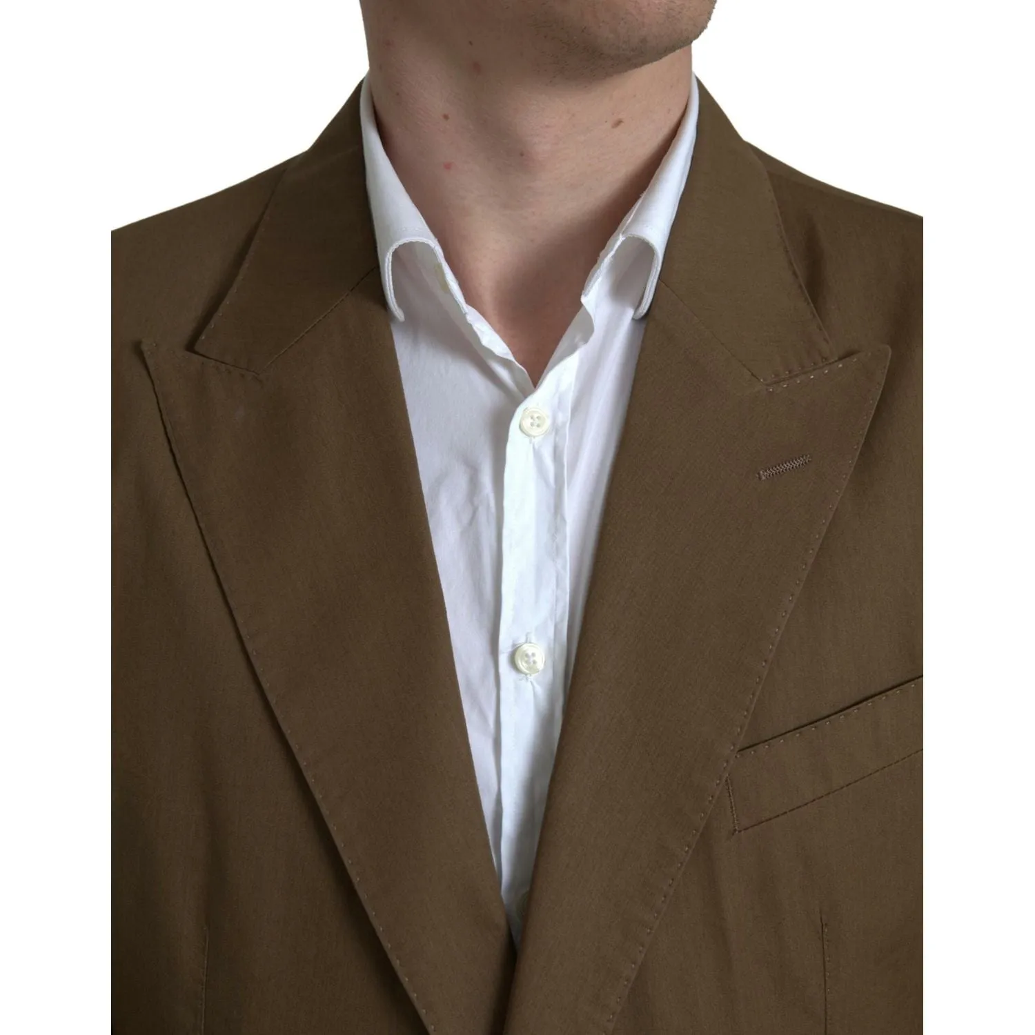 Dolce & Gabbana Elegant Brown Silk Blend Taormina Suit