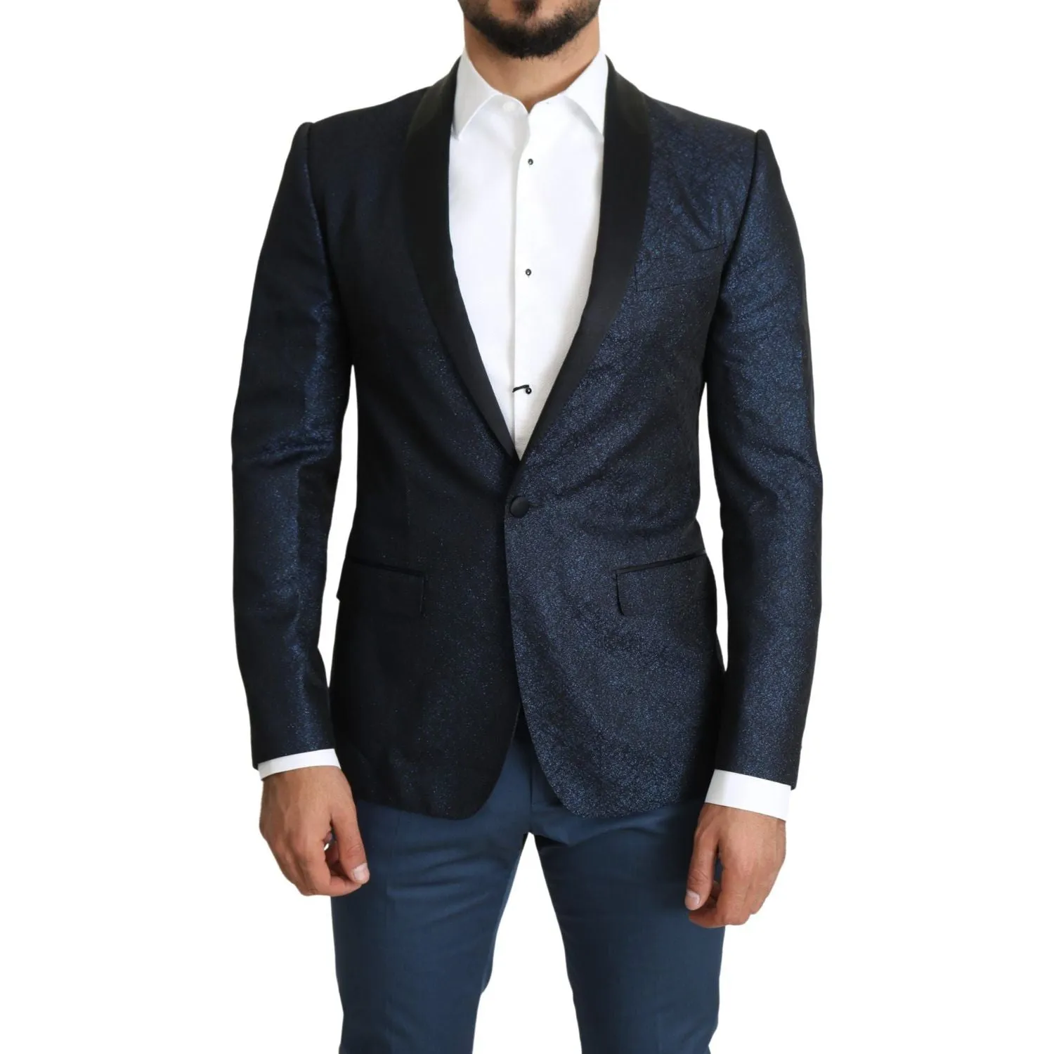 Dolce & Gabbana Elegant Martini Blue Slim Fit Blazer