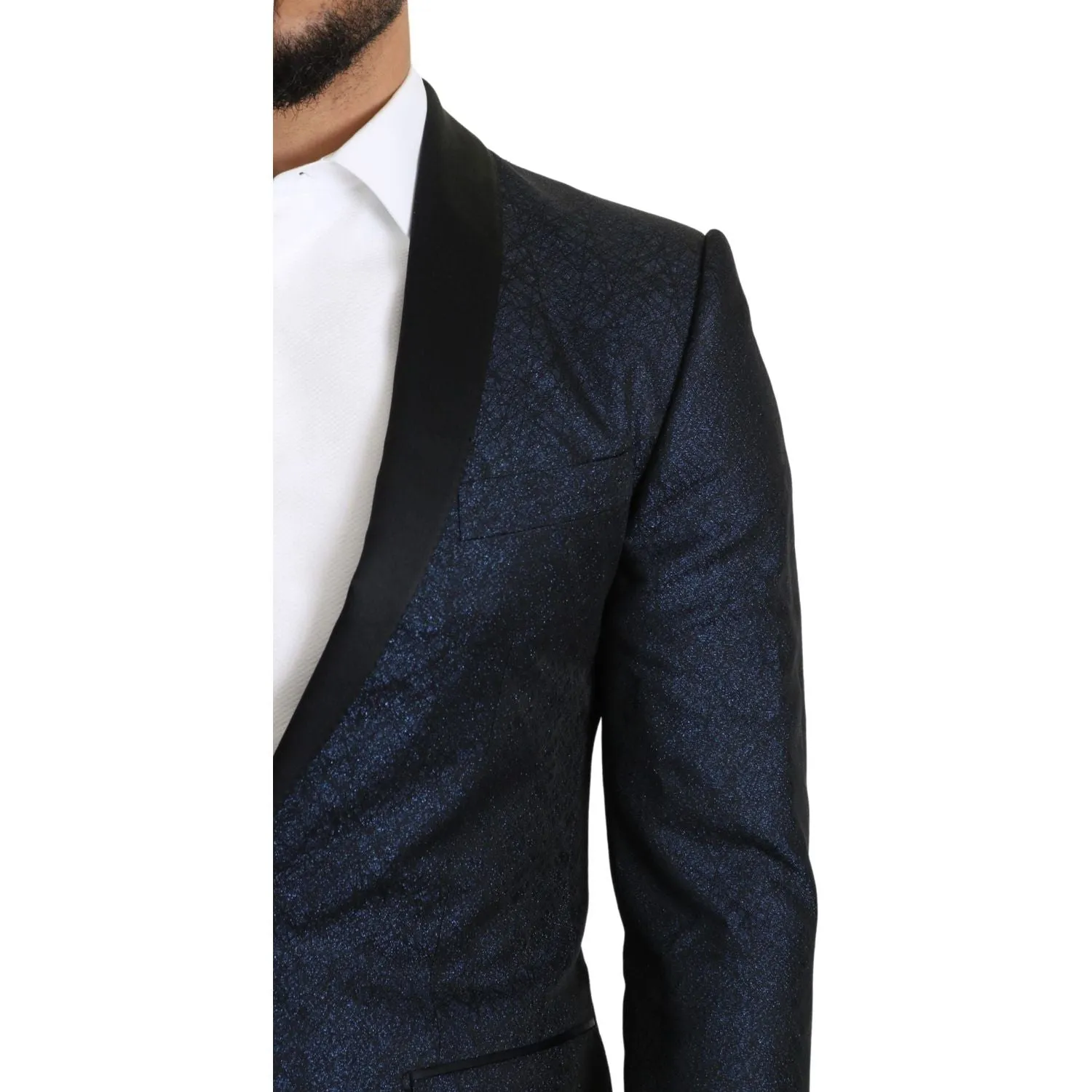 Dolce & Gabbana Elegant Martini Blue Slim Fit Blazer