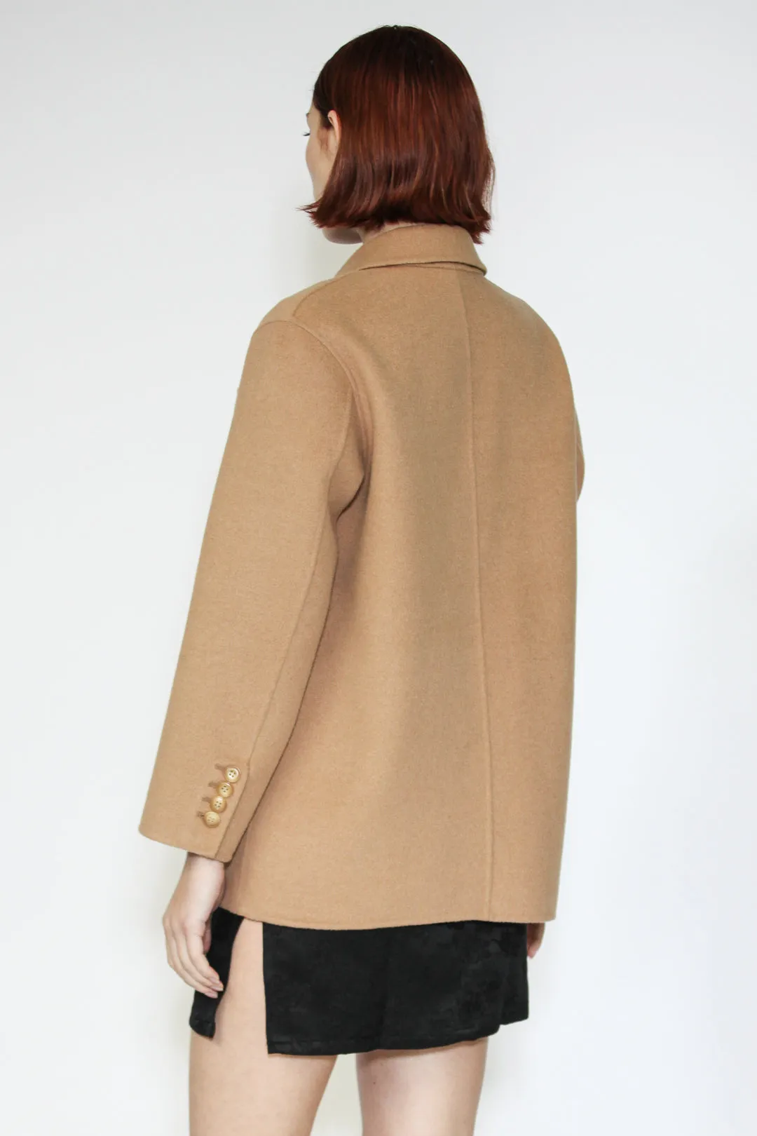 Double-Sided Wool Camel Blazer