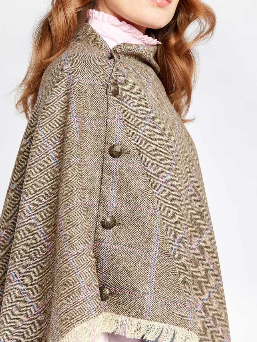 DUBARRY Hazelwood Ladies Tweed Poncho - Woodrose