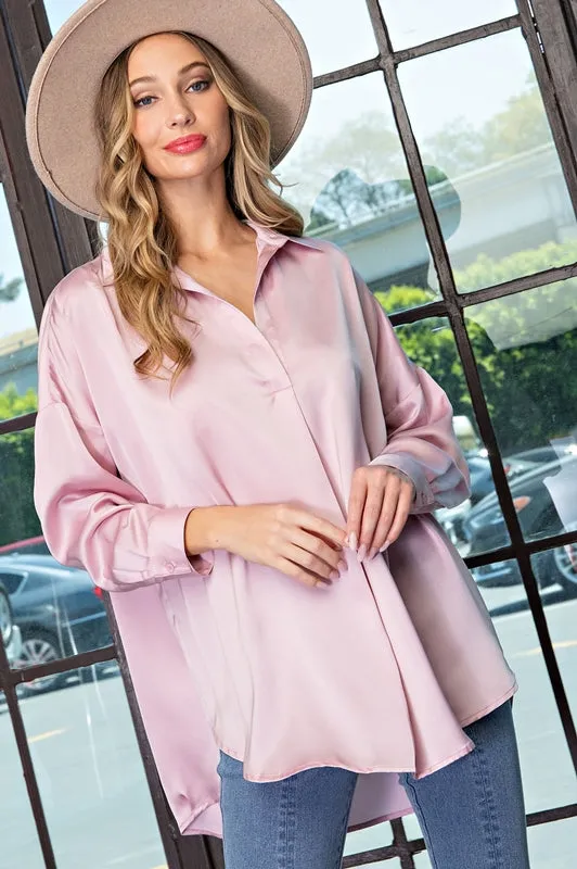 Eesome Fyne & Dandie Satin Loose Blouse