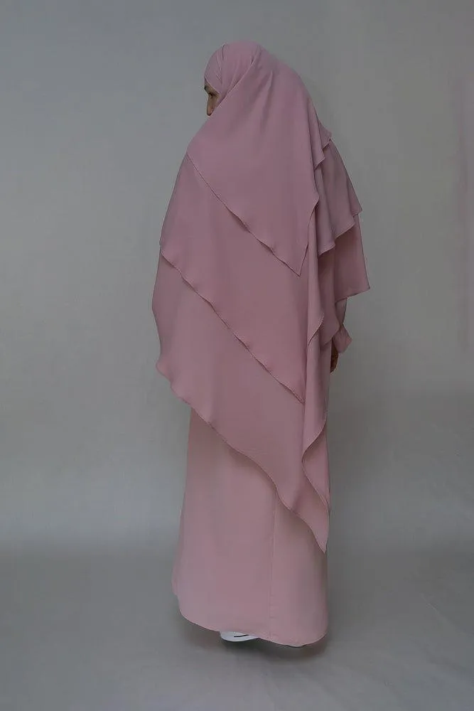 Elegant Pink Abaya Set for Comfort and Style