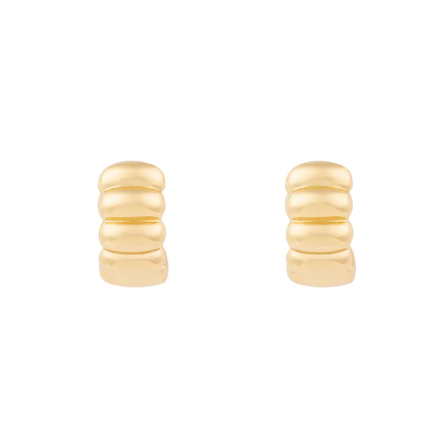 Eloise Gold 7mm Chubby Baby Huggie Earrings