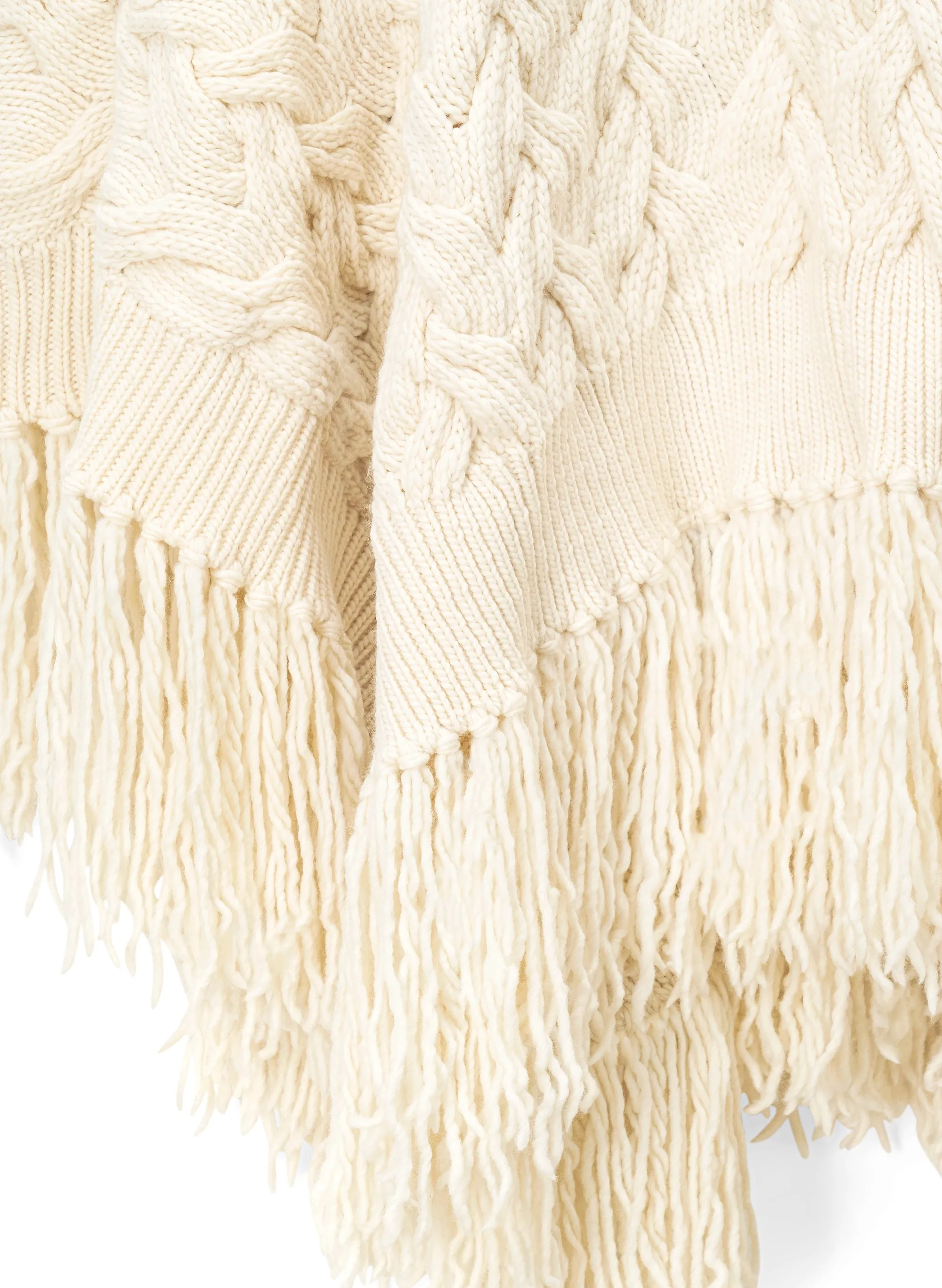 Emilia Wool Cable Poncho