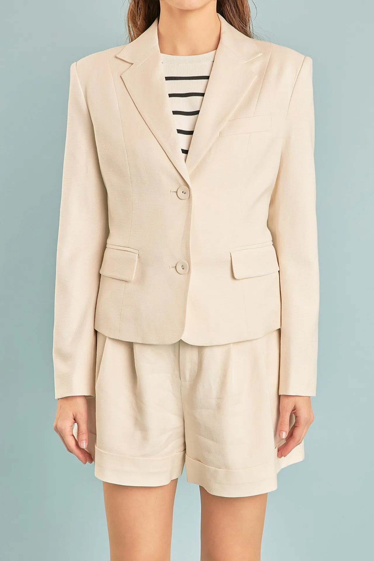 Endless Rose - Linen Two Buttoned Blazer