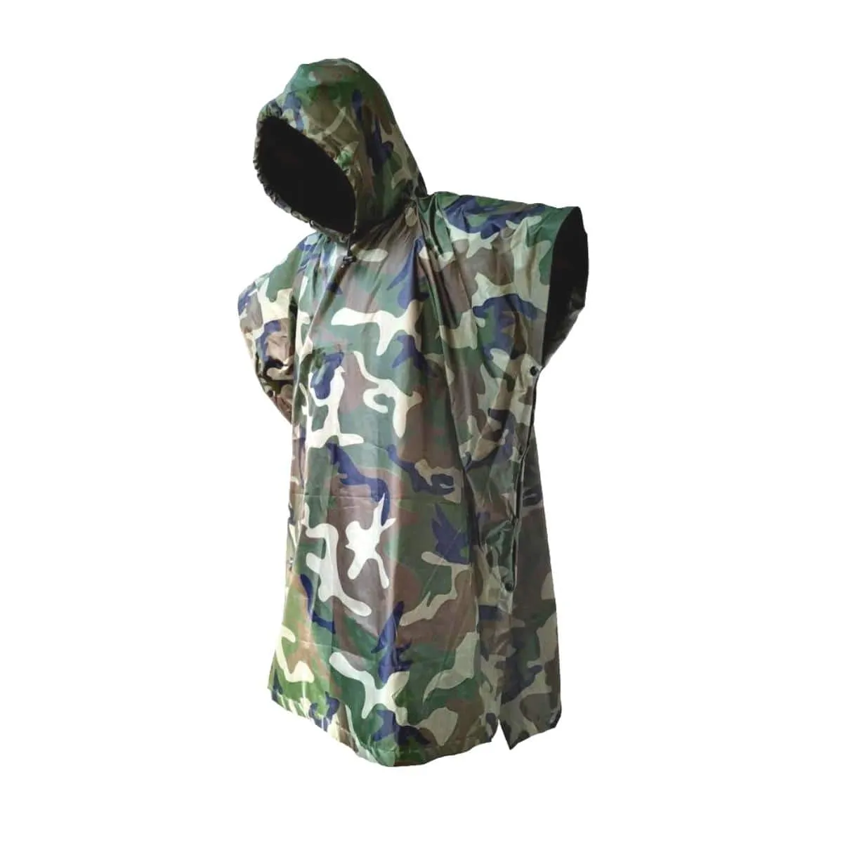 Equatorial Waterproof Double-Layer Trekking Rain Poncho - Forest Camo