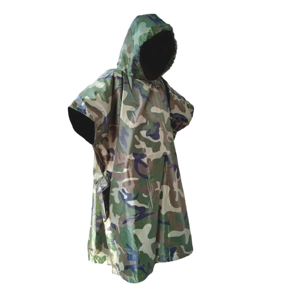 Equatorial Waterproof Double-Layer Trekking Rain Poncho - Forest Camo