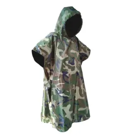 Equatorial Waterproof Double-Layer Trekking Rain Poncho - Forest Camo