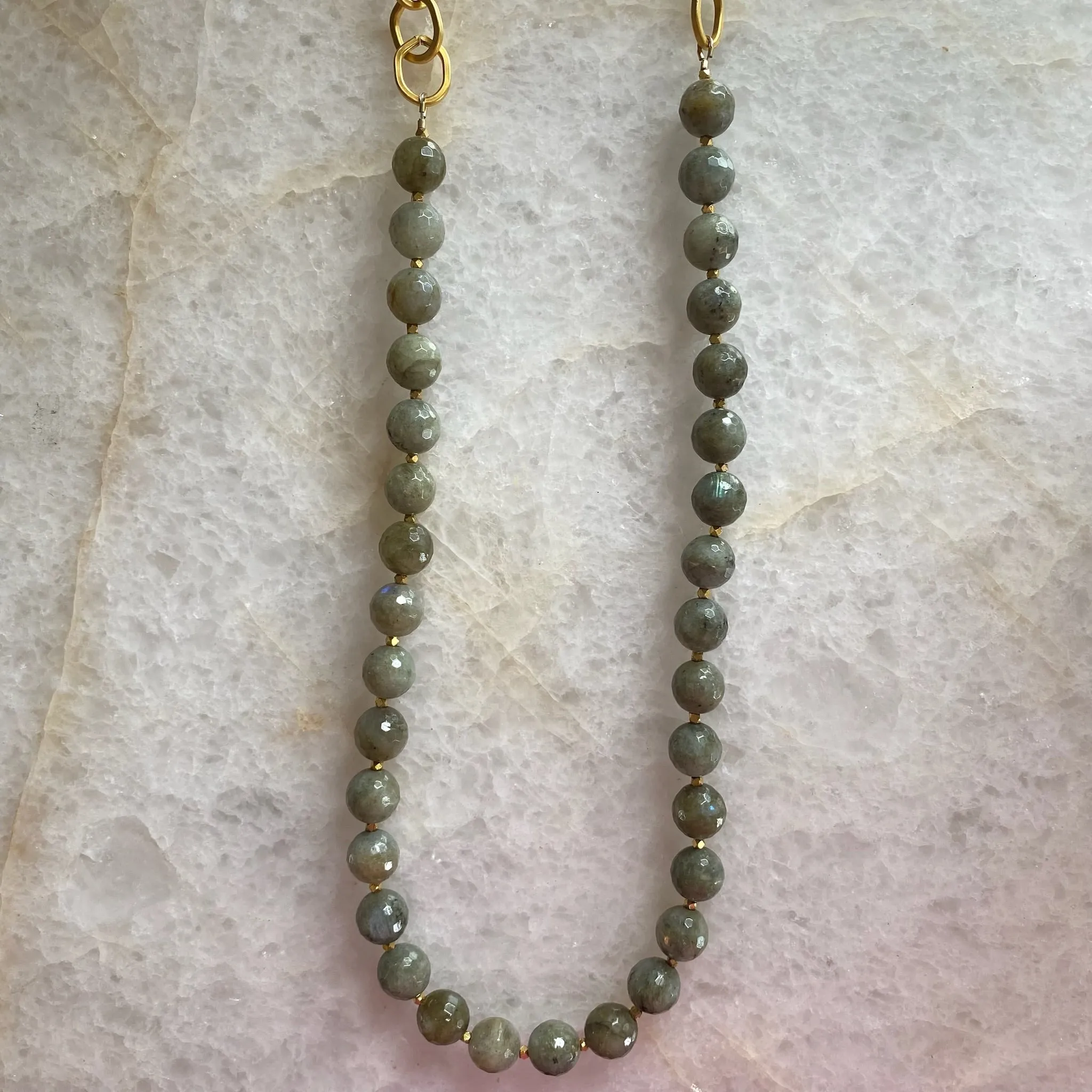 Faceted Bead Layering Necklace