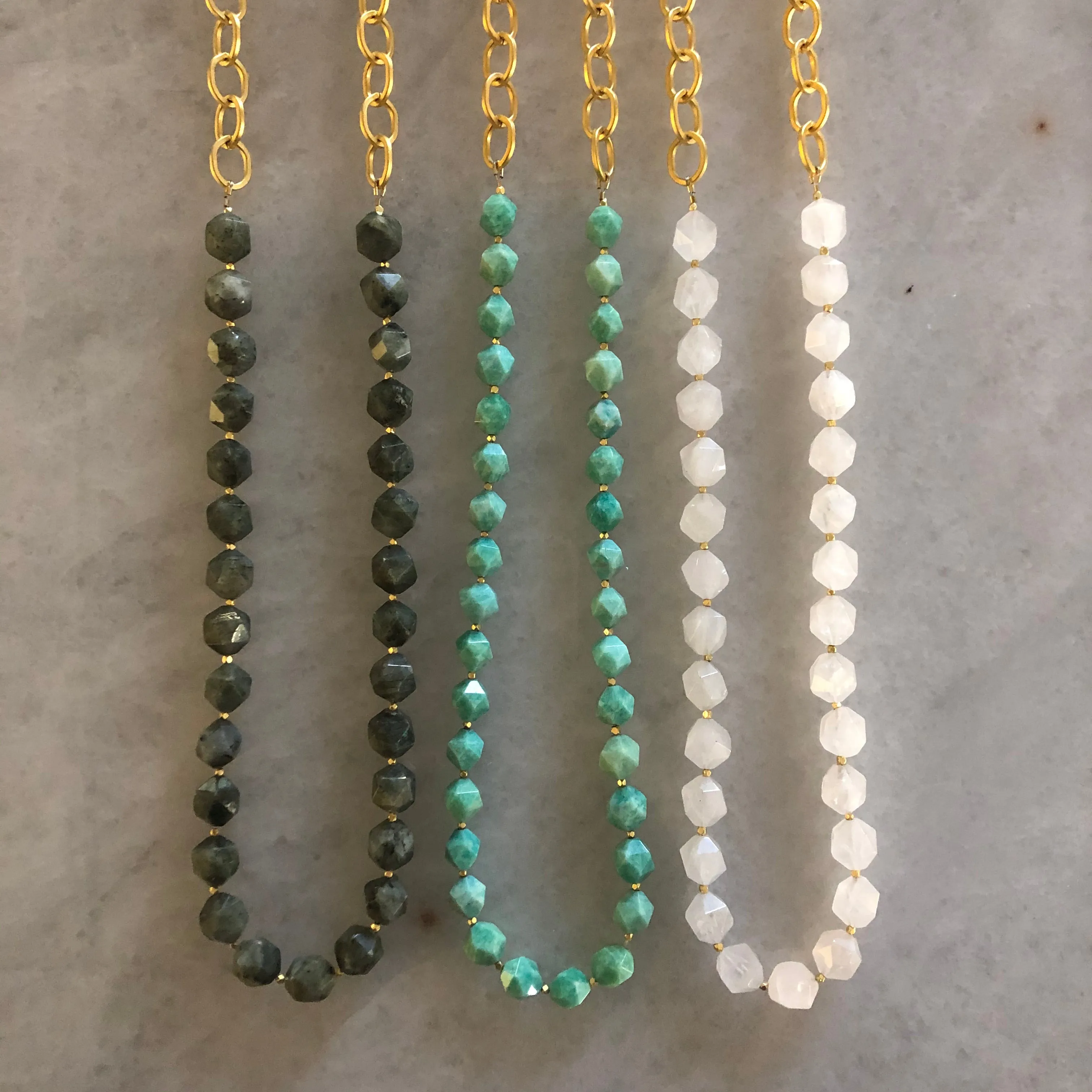 Faceted Bead Layering Necklace