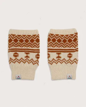 Flurry Recycled Fleece Lined Fingerless Mittens - Glazed Ginger