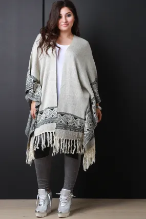 Fringe Poncho Cardigan