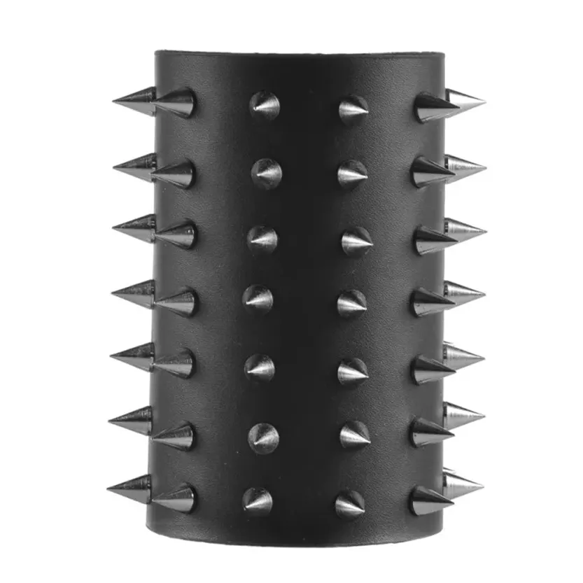 Funki Buys | Bracelets | Unisex Leather Spiked Wristband