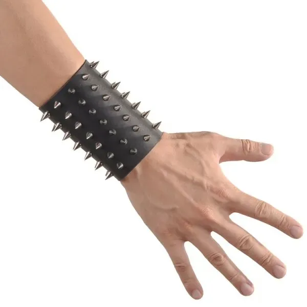 Funki Buys | Bracelets | Unisex Leather Spiked Wristband