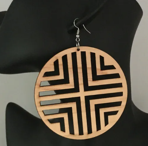 Geometric earrings | Tribal Ear Rings | Natural Hair accessories | Afrocentric Jewelry