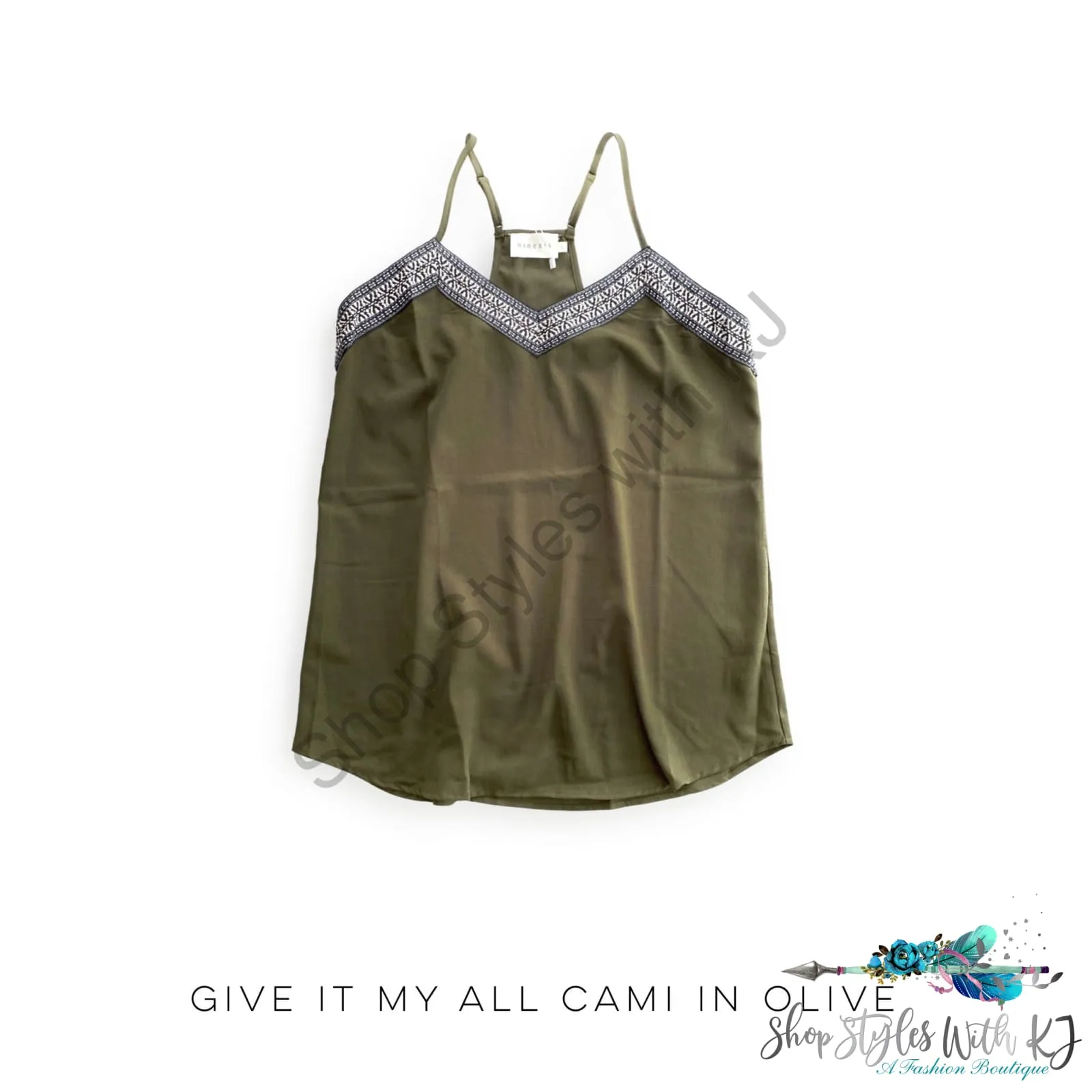 Give it My All Cami in Olive