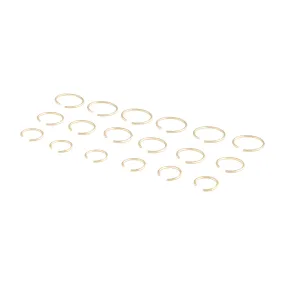 Gold Plain Metal Faux Body Hoops