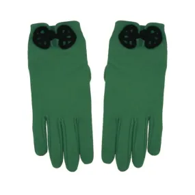 Green Gloves with Frog Fastener