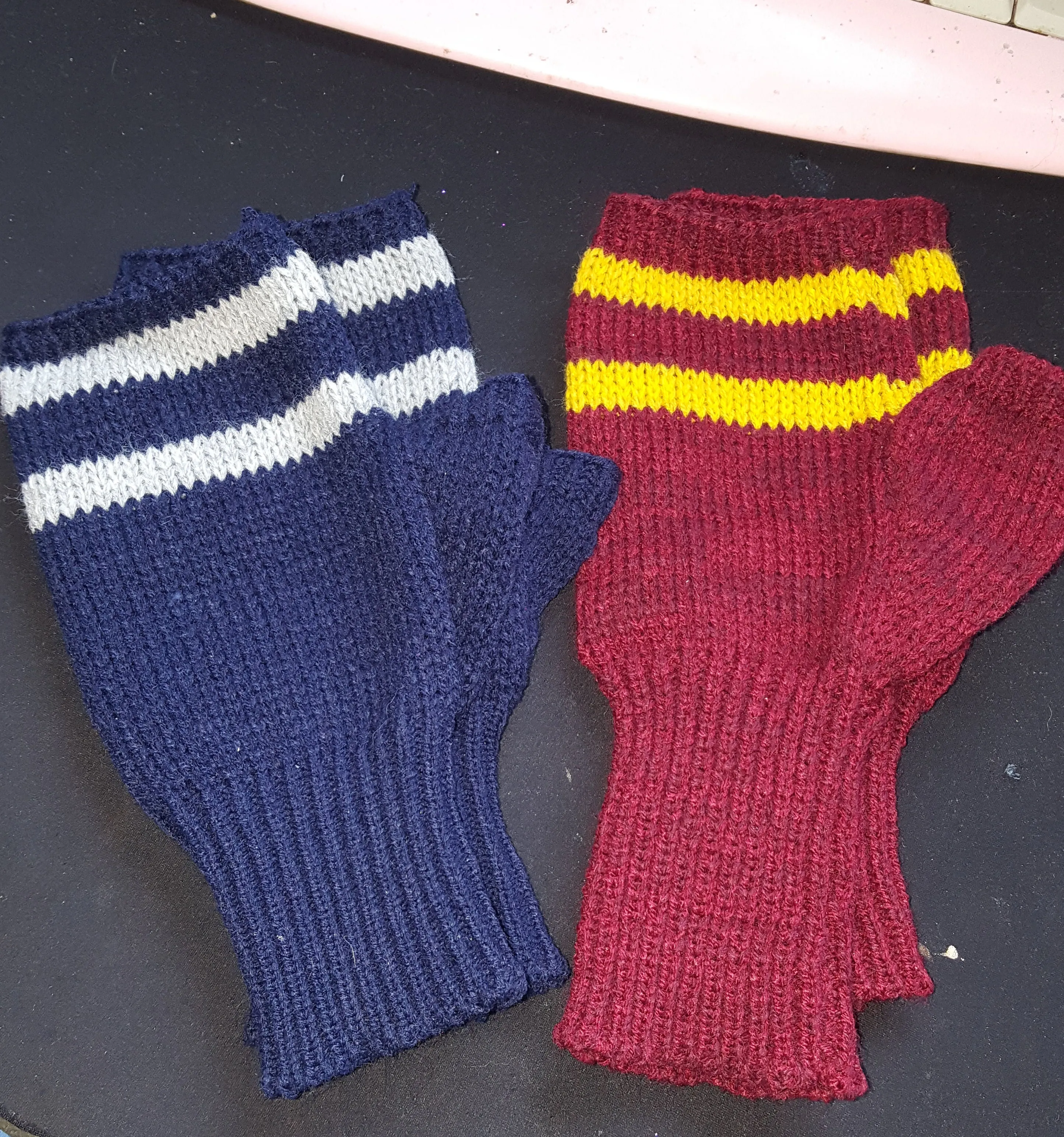 Gryffindor fingerless gloves, arm warmers, Hogwarts, Harry Potter inspired,