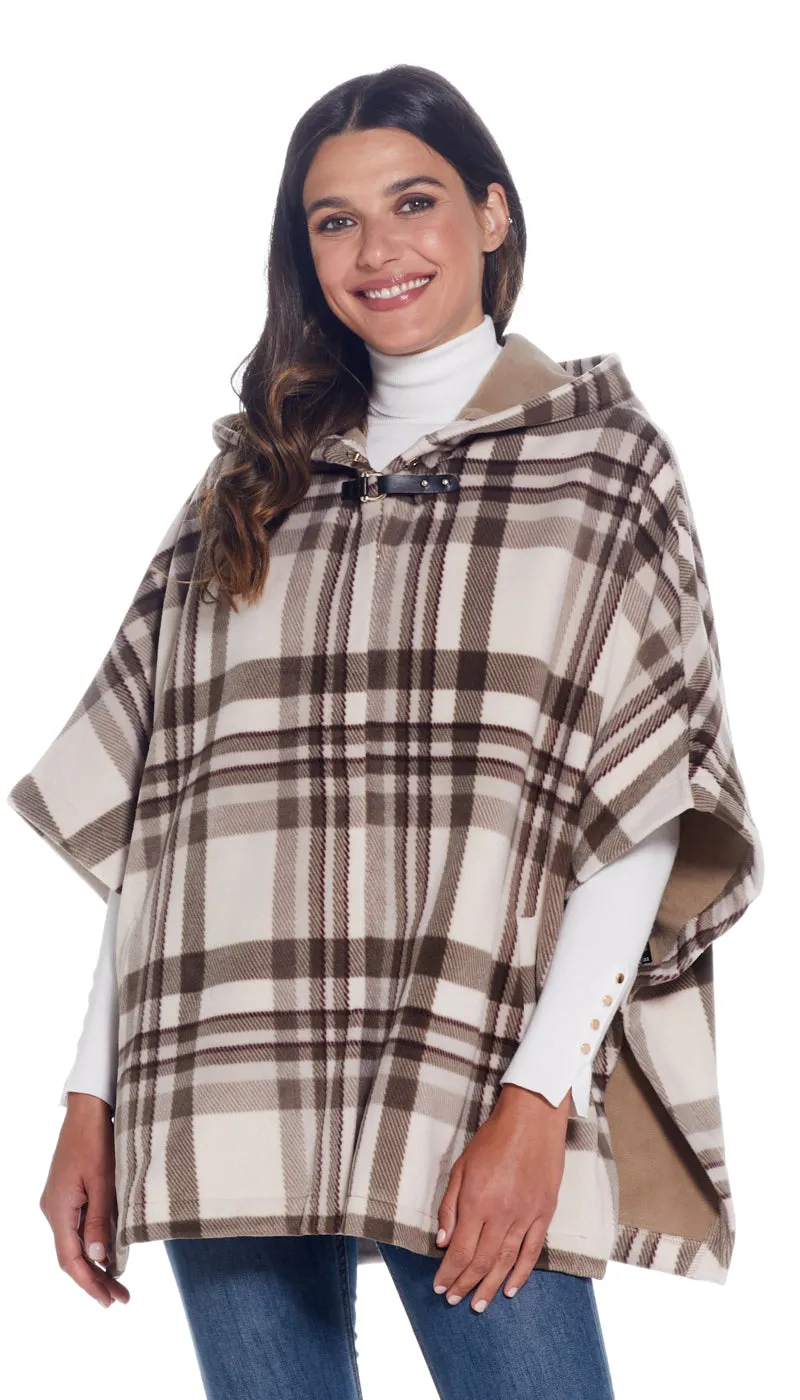 HOODED FLEECE PONCHO