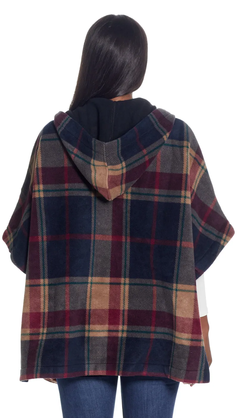 HOODED FLEECE PONCHO