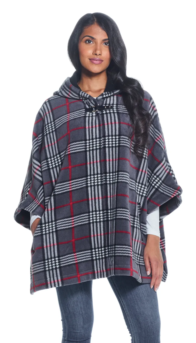 HOODED FLEECE PONCHO