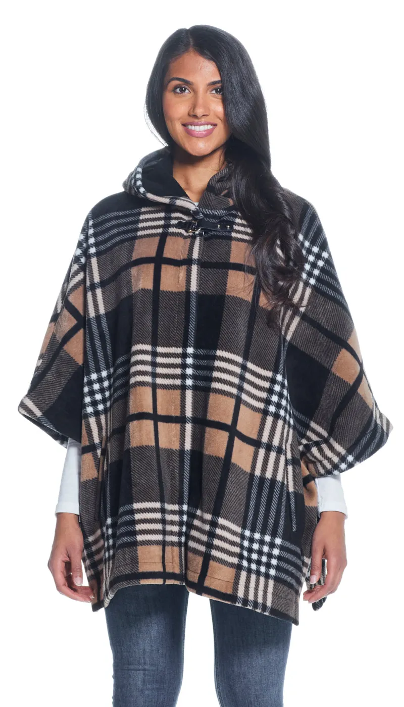 HOODED FLEECE PONCHO