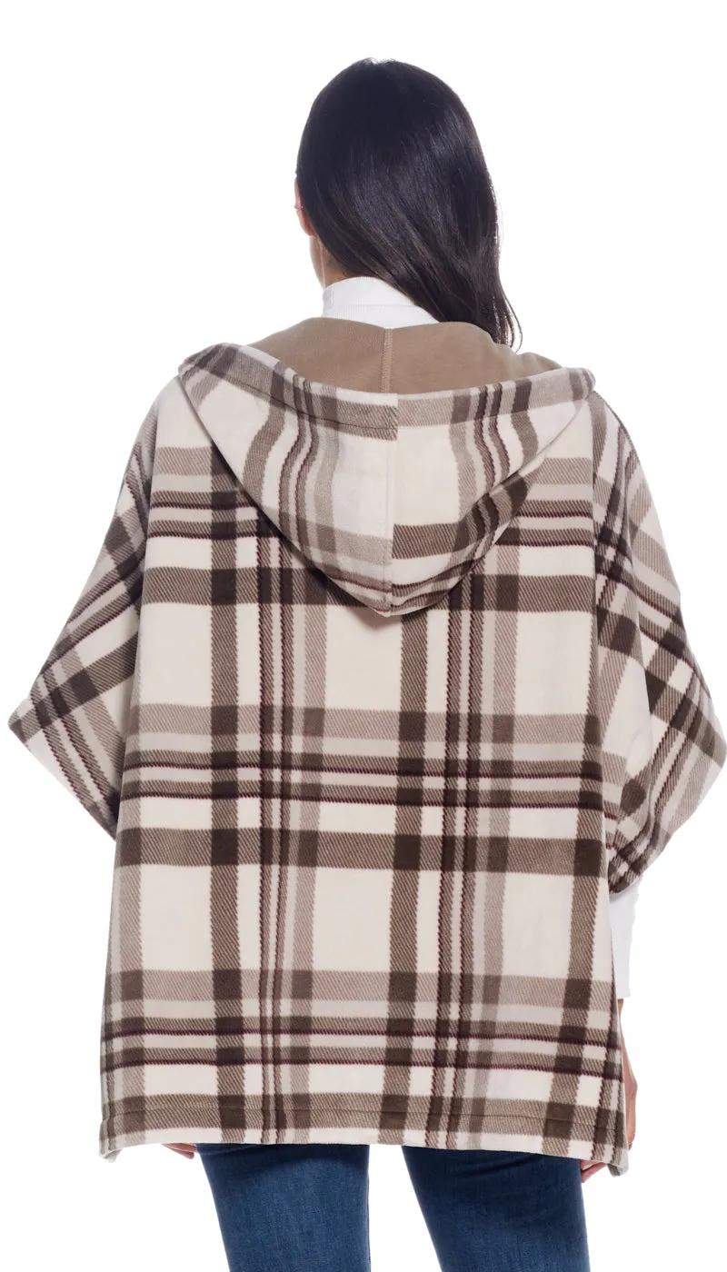 HOODED FLEECE PONCHO