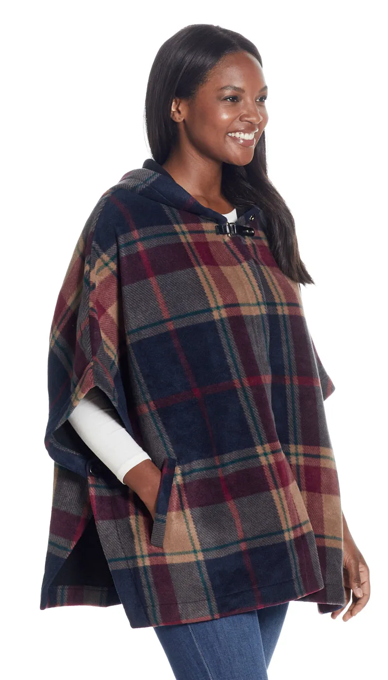 HOODED FLEECE PONCHO