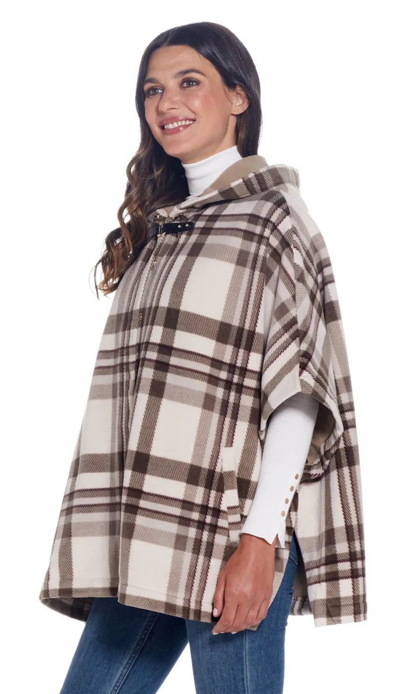 HOODED FLEECE PONCHO