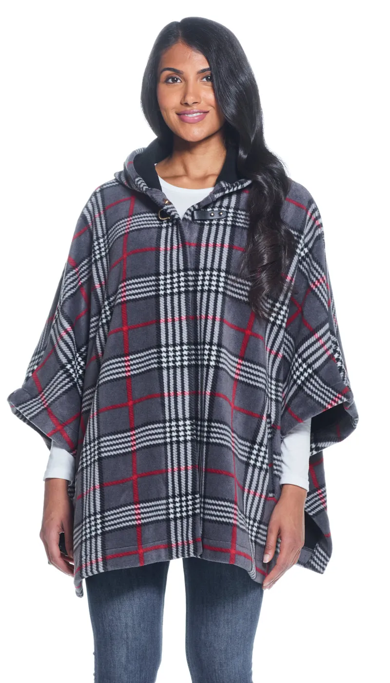 HOODED FLEECE PONCHO