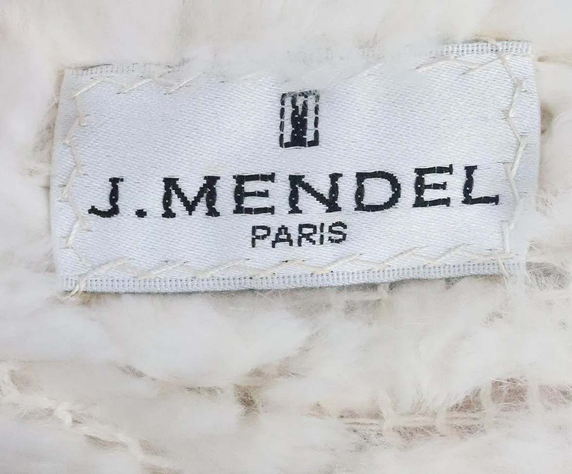 J. Mendel Ivory Rabbit Fur Poncho