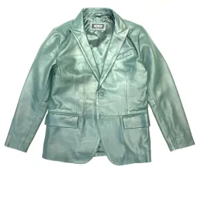 Jakewood Forest Green Lambskin Blazer