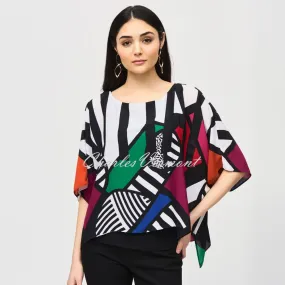 Joseph Ribkoff Abstract Print Poncho Top - Style 243215