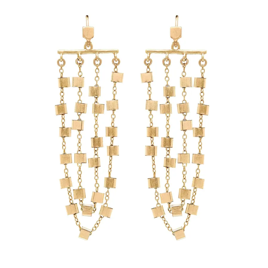 Julie Cohn Chapel Bronze Chandelier Chain Earring