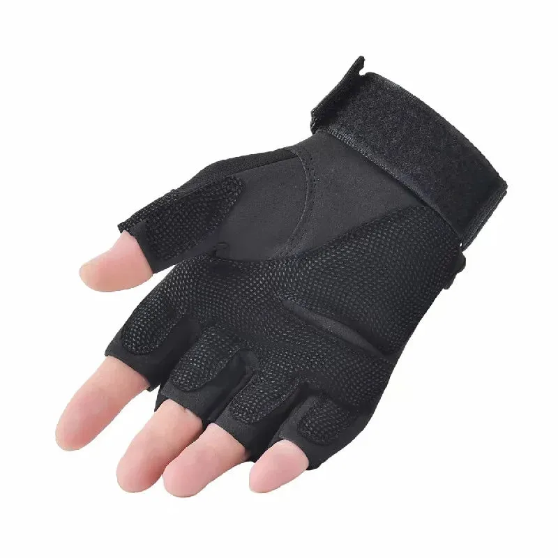 Kids Gloves Outdoor Sport Fingerless Tactical Gloves Army Military Half Finger Children Cycling Fingerless Gloves for Boys Girls