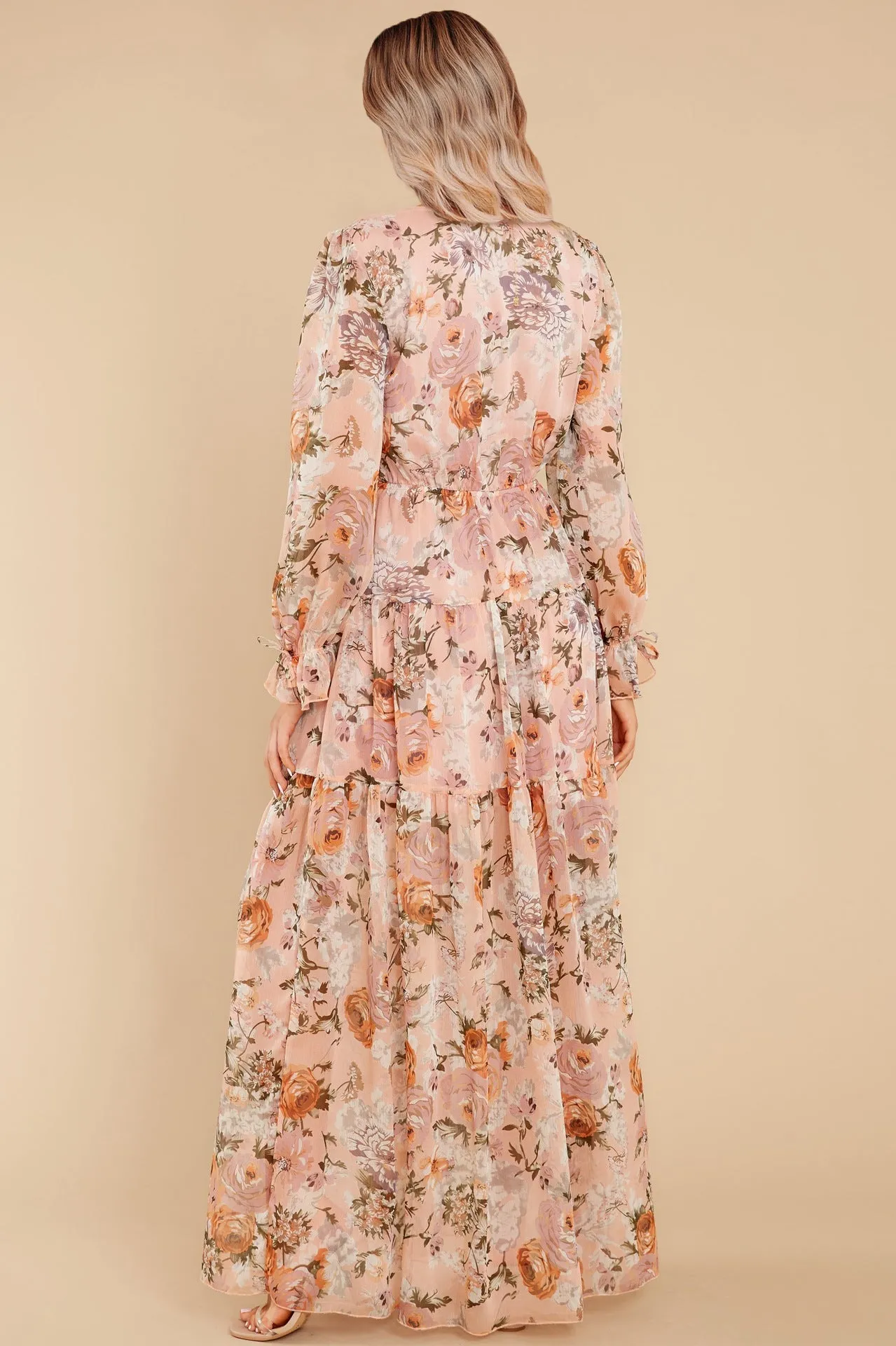 KittenAlarm - Prosperous Floral Chiffon Boho Maxi Dress - FINAL SALE