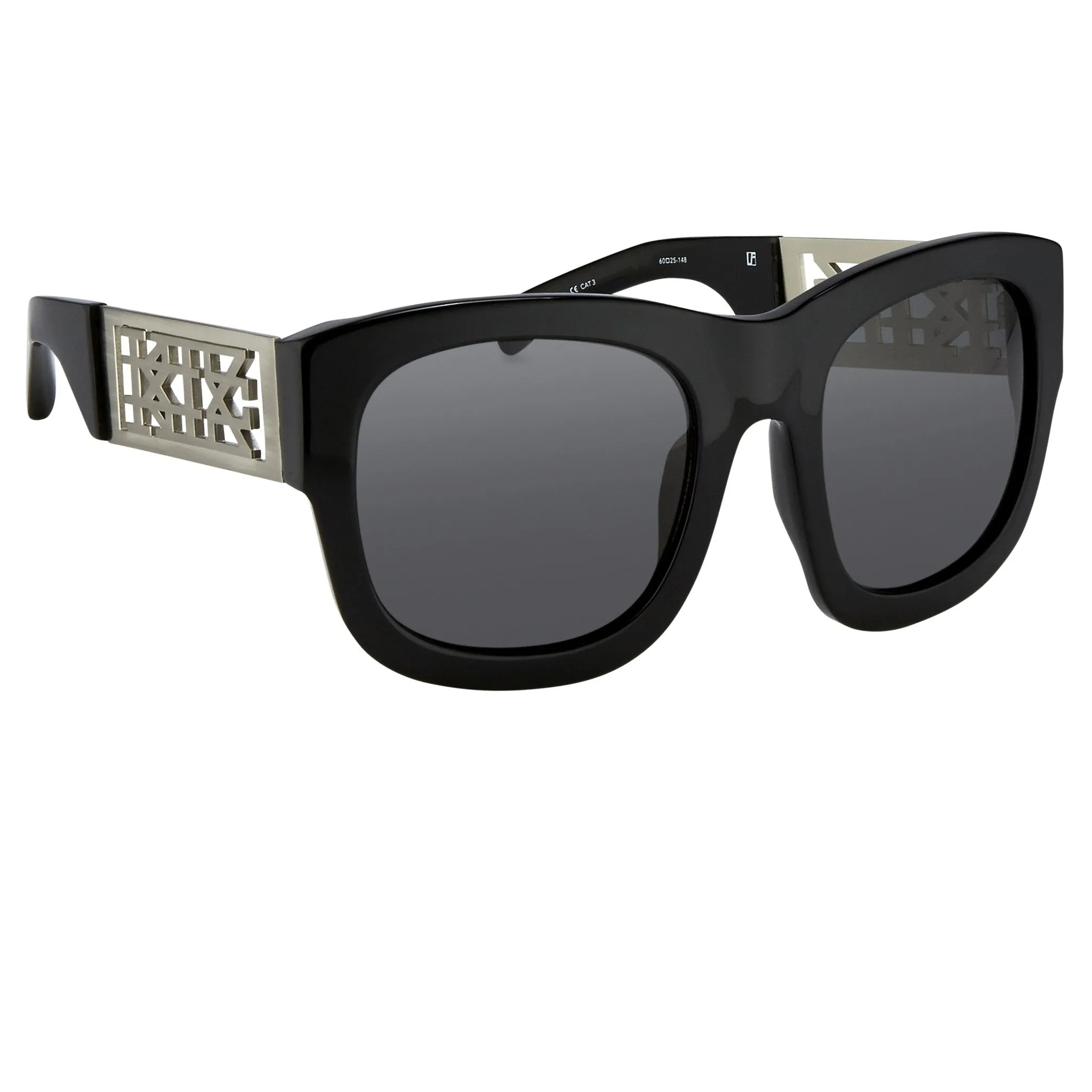 Kokon To Zai Ladies Sunglasses Oversized Glossy Black and Grey KTZ17C1SUN