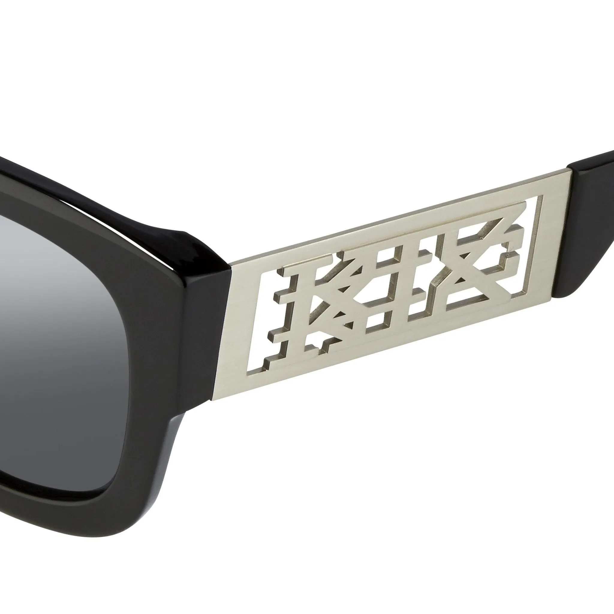 Kokon To Zai Ladies Sunglasses Oversized Glossy Black and Grey KTZ17C1SUN