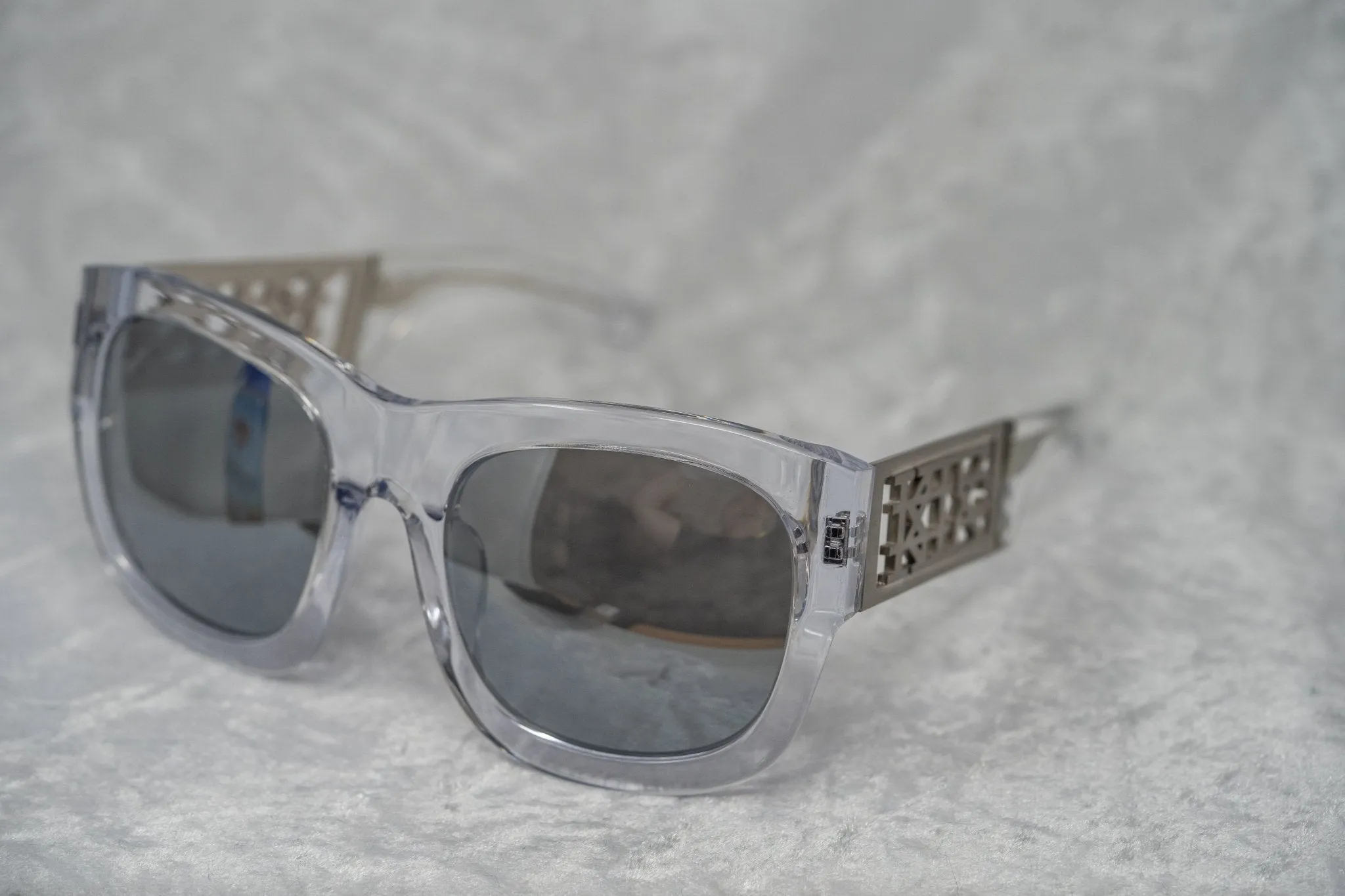 Kokon To Zai Sunglasses Oversized Clear and Silver