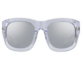 Kokon To Zai Sunglasses Oversized Clear and Silver